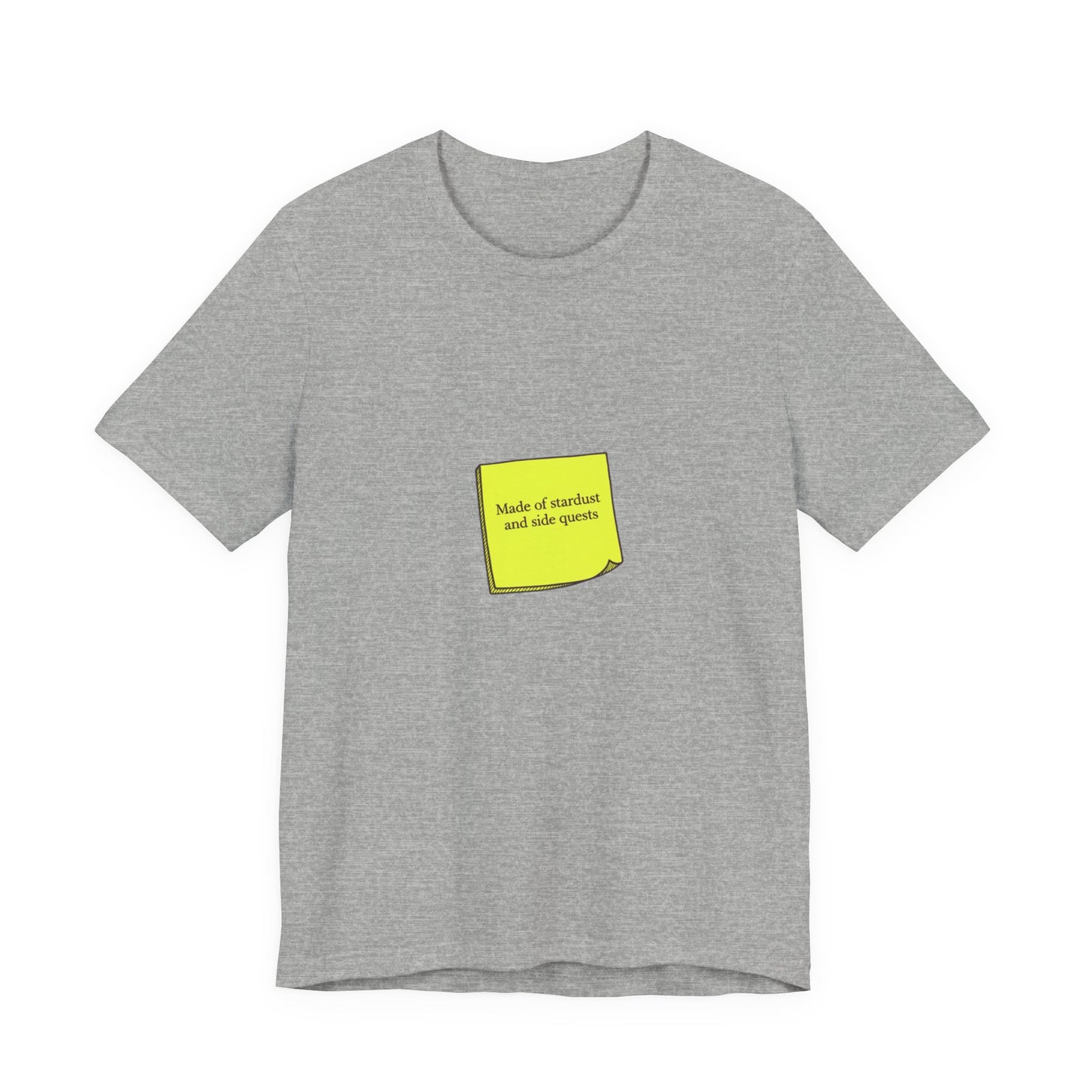 tiny text sticker tee | Deadpan Micro-Text, subtle humor minitext