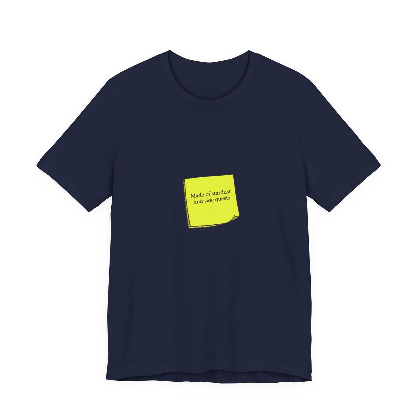 tiny text sticker tee | Deadpan Micro-Text, subtle humor minitext