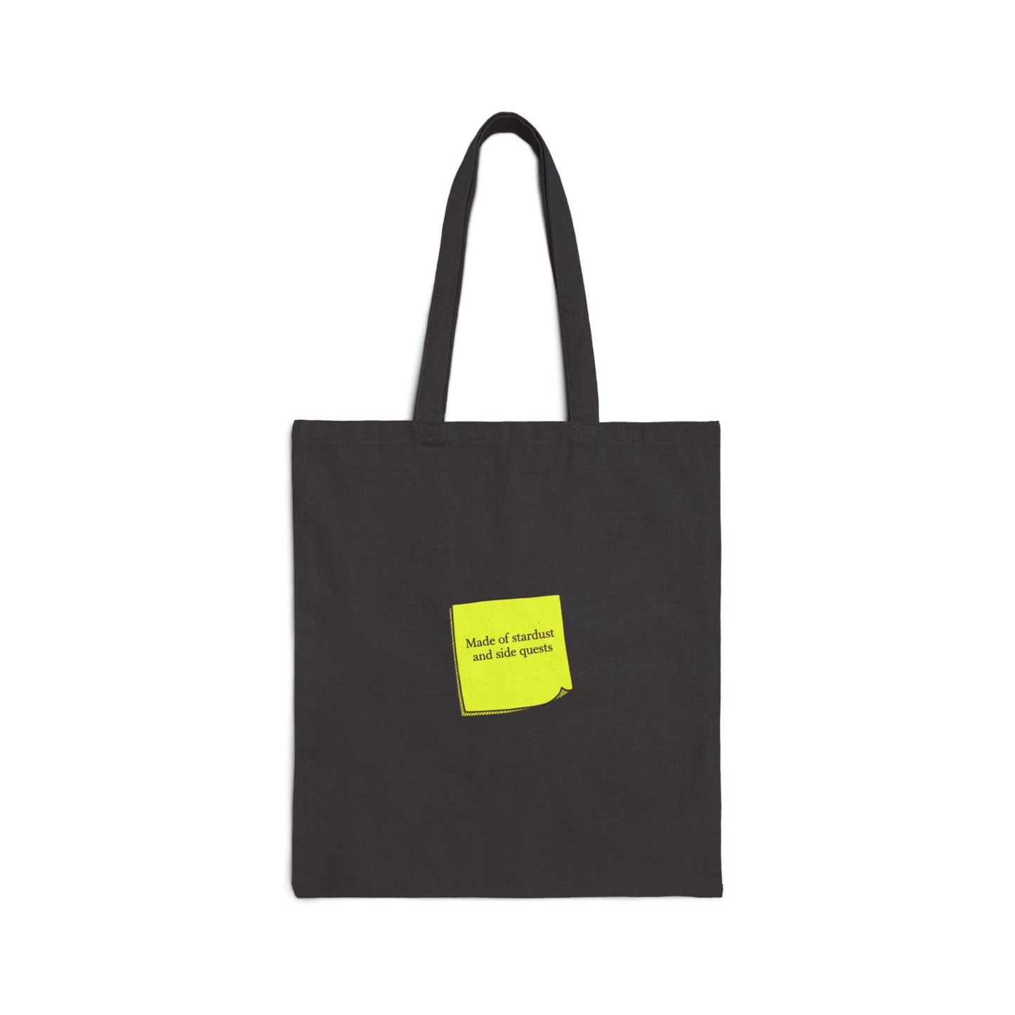 subtle microquote tote | tiny text canvas bag, minimalist minitext