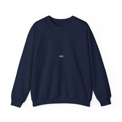 offline micro-battery icon Sweatshirt | monoline minimal, micro-logo apparel