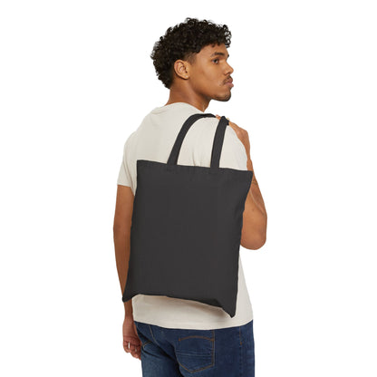 subtle microquote tote | tiny text canvas bag, minimalist minitext
