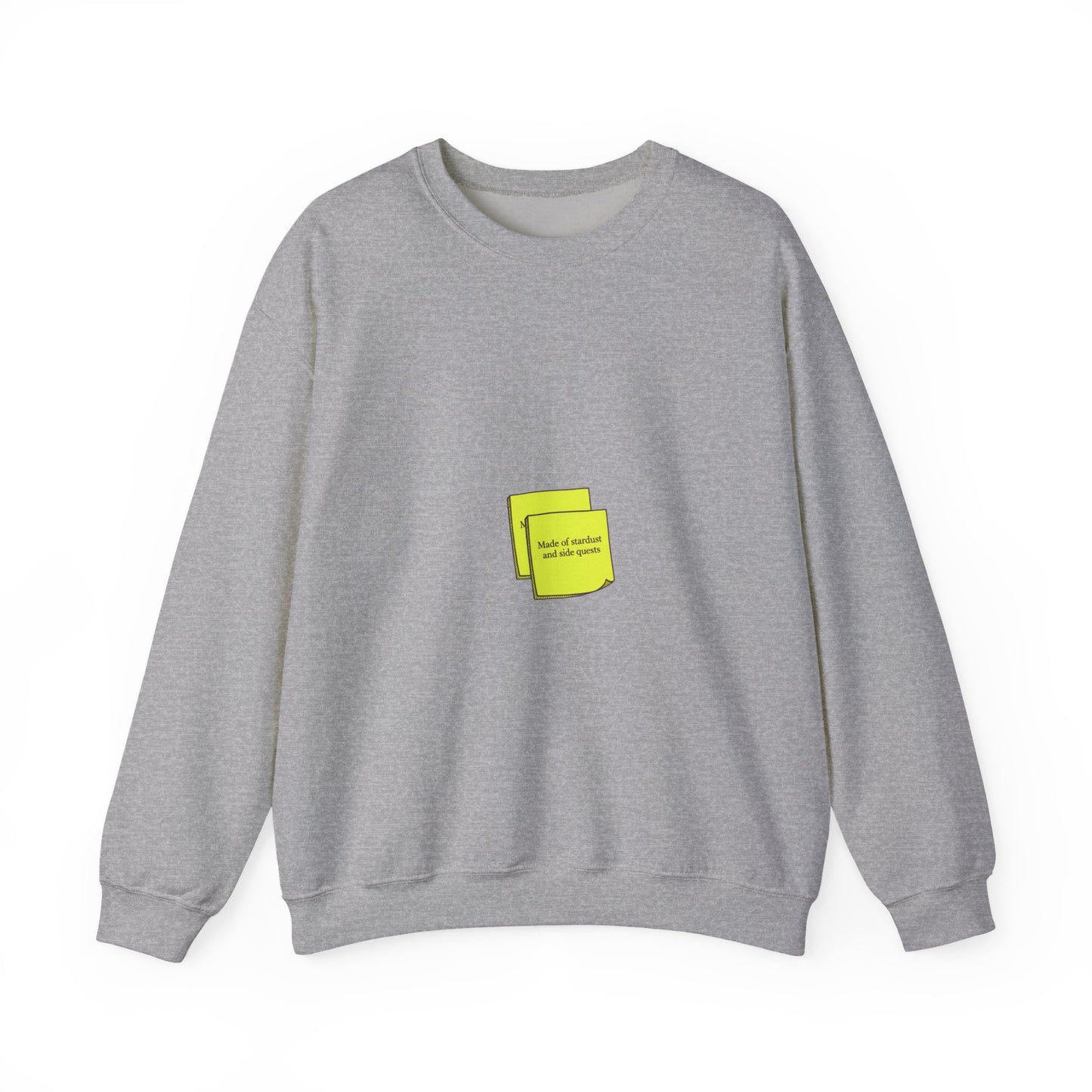 tiny text sticker crewneck Sweatshirt | sarcastic microquote, minimal microfont