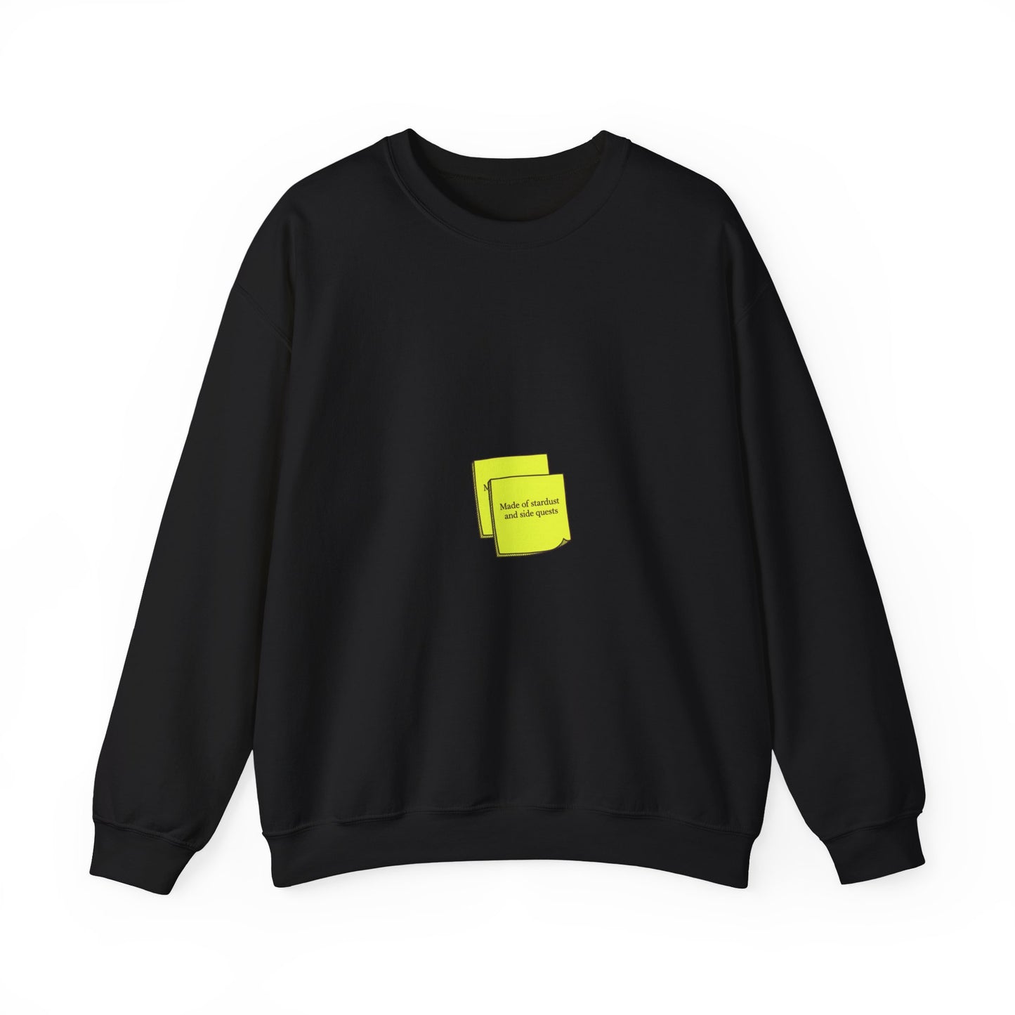 tiny text sticker crewneck Sweatshirt | sarcastic microquote, minimal microfont