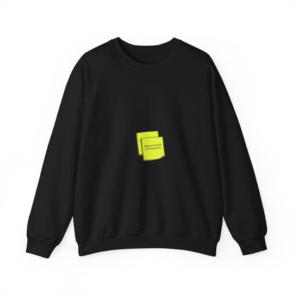 tiny text sticker crewneck Sweatshirt | sarcastic microquote, minimal microfont