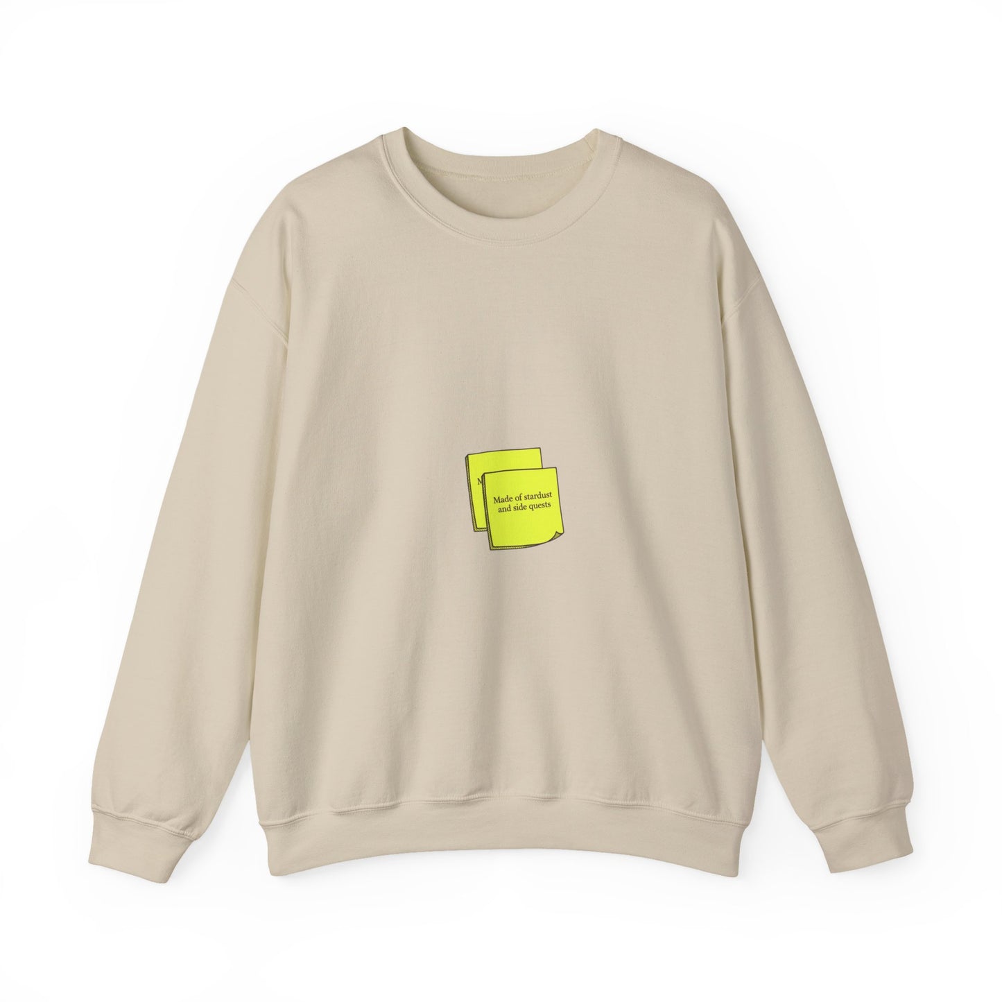 tiny text sticker crewneck Sweatshirt | sarcastic microquote, minimal microfont