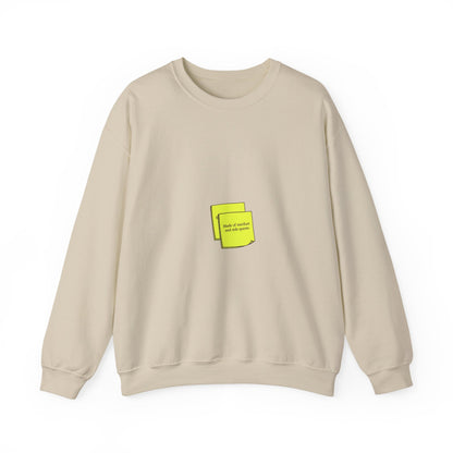tiny text sticker crewneck Sweatshirt | sarcastic microquote, minimal microfont