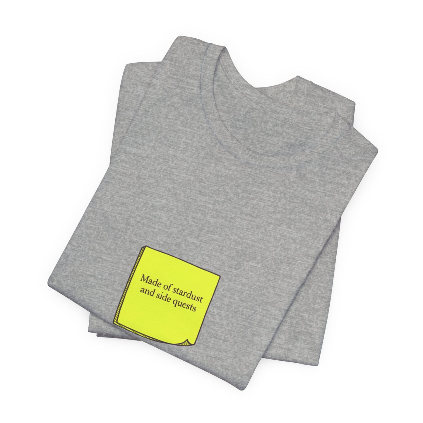 tiny text sticker tee | Deadpan Micro-Text, subtle humor minitext
