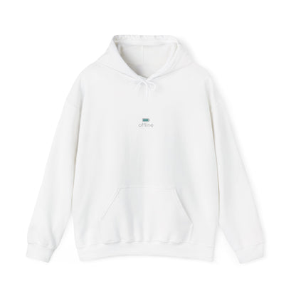 micro-logo 'still' Hoodie | monoline minimal icon, tiny graphic hoodie