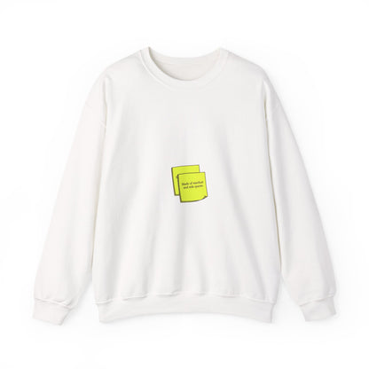 tiny text sticker crewneck Sweatshirt | sarcastic microquote, minimal microfont