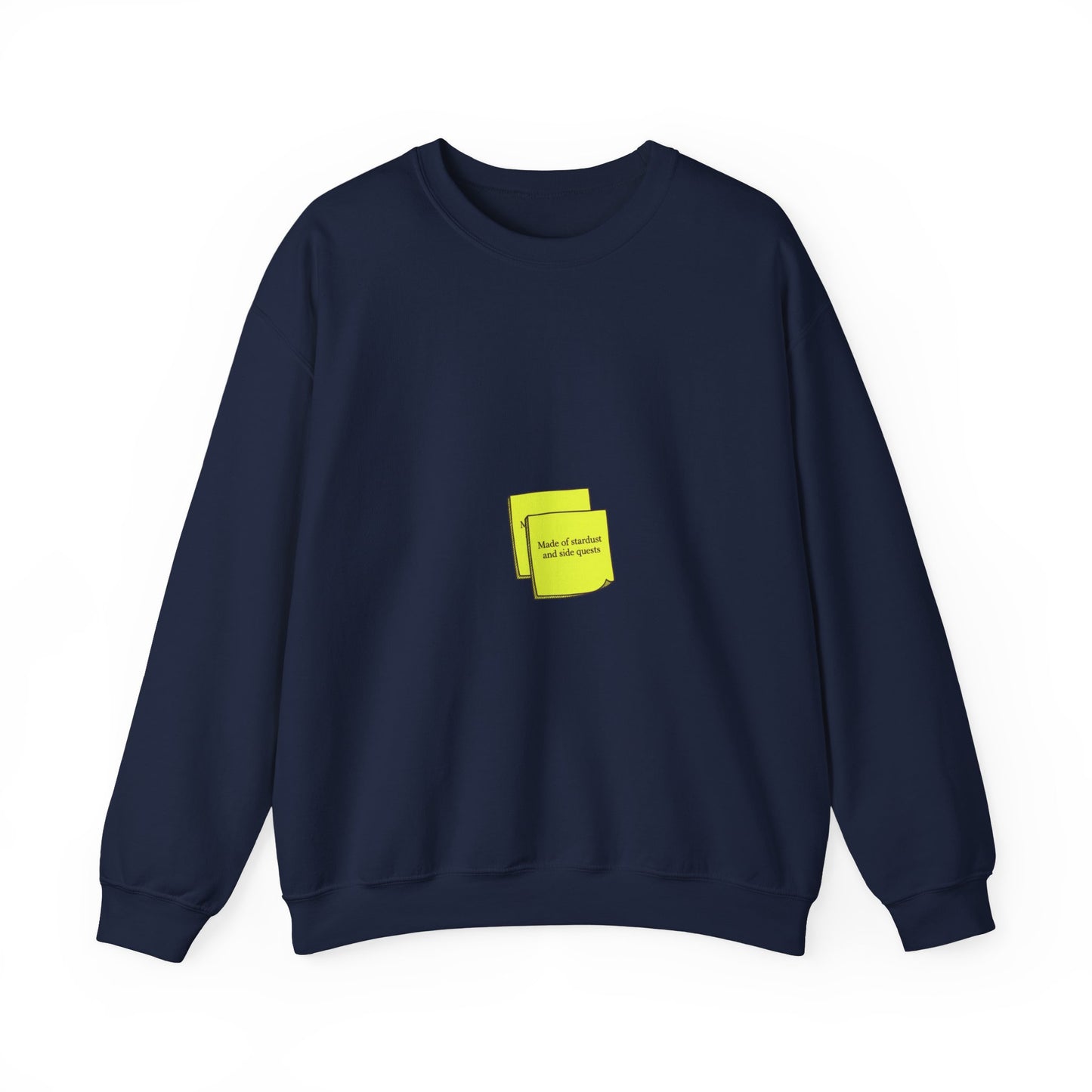tiny text sticker crewneck Sweatshirt | sarcastic microquote, minimal microfont
