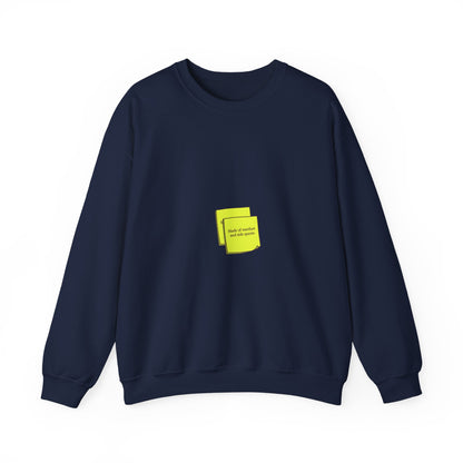 tiny text sticker crewneck Sweatshirt | sarcastic microquote, minimal microfont