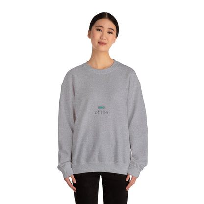 offline micro-battery icon Sweatshirt | monoline minimal, micro-logo apparel