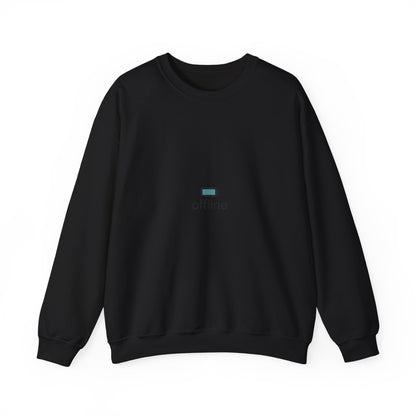 offline micro-battery icon Sweatshirt | monoline minimal, micro-logo apparel