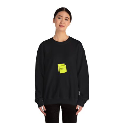 tiny text sticker crewneck Sweatshirt | sarcastic microquote, minimal microfont
